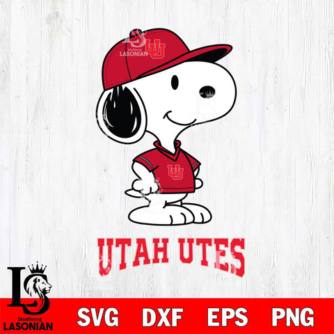 Utah Utes Snoopy Football sport SVG DXF EPS PNG FILE,Snoopy File Cut, NCAA Digital Download,Instant Download,Christmas Silhouette