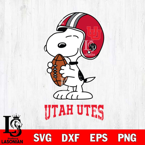 Utah Utes Snoopy Rugby Svg Eps Dxf Png File, NCAA svg , Digital Download , Instant Download, Cricut File