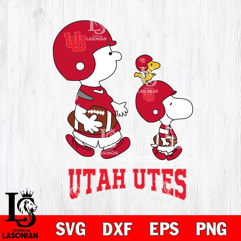 Utah Utes Snoopy Sport Svg Eps Dxf Png File, Digital Download
