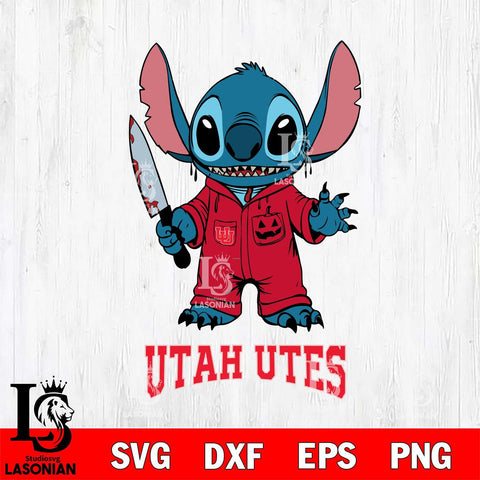 Utah Utes Stitch Horror 2 Svg Eps Dxf Png File, NCAA svg, Digital Download, Instant Download