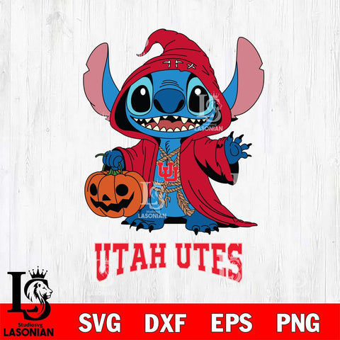 Utah Utes Stitch Horror Svg Eps Dxf Png File, NCAA svg, Digital Download, Instant Download
