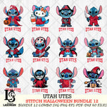 Utah Utes Stitch Horror Bundle 12 SVG Svg Eps Dxf Png File, NCAA svg, Digital Download, Instant Download