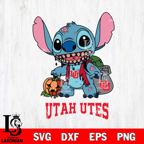 Utah Utes Stitch Zombie Svg Eps Dxf Png File, NCAA svg, Digital Download, Instant Download