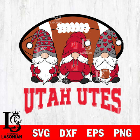 Utah Utes Three Gnome Football File Cut, NCAA SVG, Digital Download , Criucut , Silhouette