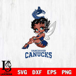 Vancouver Canucks Beauty Black Fairy Betty Boop, Svg Eps Dxf Png File, Digital Download