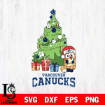 Vancouver Canucks Bluey Chilli Christmas Tree Svg Eps Dxf Png File, Digital Download