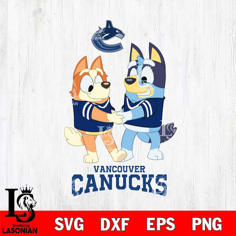 Vancouver Canucks Bluey Chilli Dance Svg Eps Dxf Png File, Digital Download, Instant Download