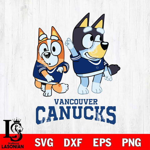 Vancouver Canucks Bluey Chilli Mode Dance Svg Eps Dxf Png File, Digital Download, Instant Download