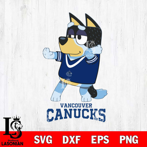 Vancouver Canucks Bluey Dad Dance Svg Eps Dxf Png File, Digital Download, Instant Download