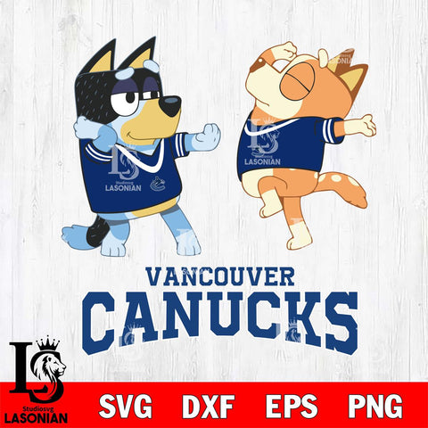 Vancouver Canucks Bluey Dance Svg Eps Dxf Png File, Digital Download, Instant Download