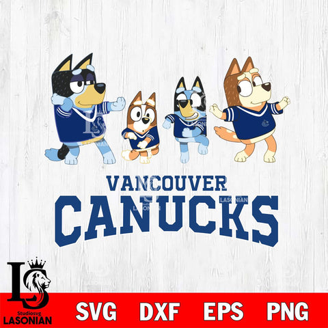Vancouver Canucks Bluey Dance Mode Squats Svg Eps Dxf Png File, Digital Download, Instant Download