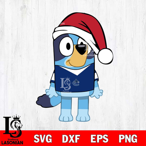 Vancouver Canucks Bluey Dog Christmas Svg Eps Dxf Png File, Digital Download, Instant Download