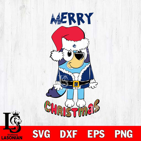 Vancouver Canucks Bluey Merry Christmas Bluey Santa Claus Svg Eps Dxf Png File, Digital Download