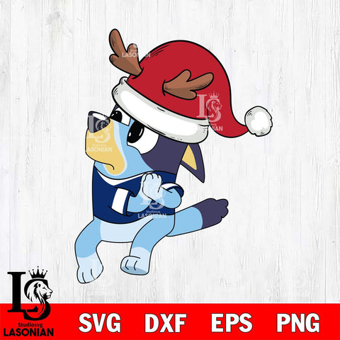 Vancouver Canucks Bluey Santa Claus Christmas Svg Eps Dxf Png File, Digital Download, Instant Download