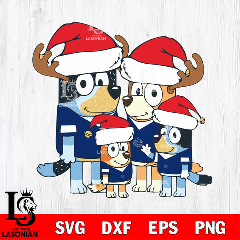 Vancouver Canucks Bluey Santa Family Svg Eps Dxf Png File, Digital Download, Instant Download