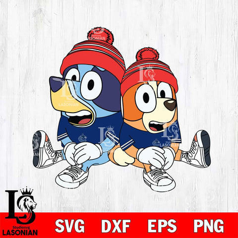 Vancouver Canucks Bluey & Bingo Christmas Svg Eps Dxf Png File, Digital Download, Instant Download