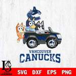 Vancouver Canucks Bluey friends Svg Eps Dxf Png File, NHL svg, Digital Download, Instant Download