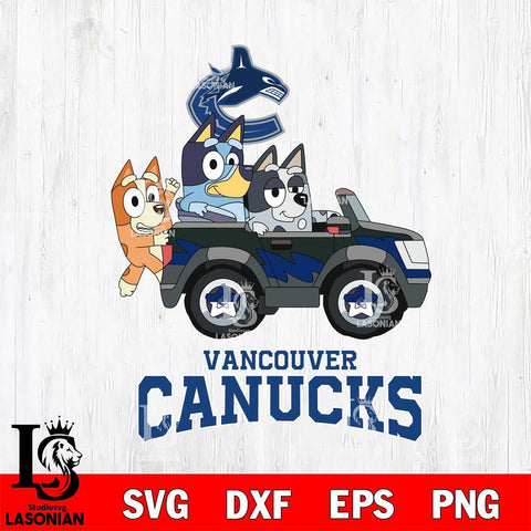 Vancouver Canucks Bluey friends Svg Eps Dxf Png File, NHL svg, Digital Download, Instant Download