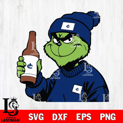 Vancouver Canucks Boujee Grinch 5 Svg Eps Dxf Png File, Digital Download, Instant Download