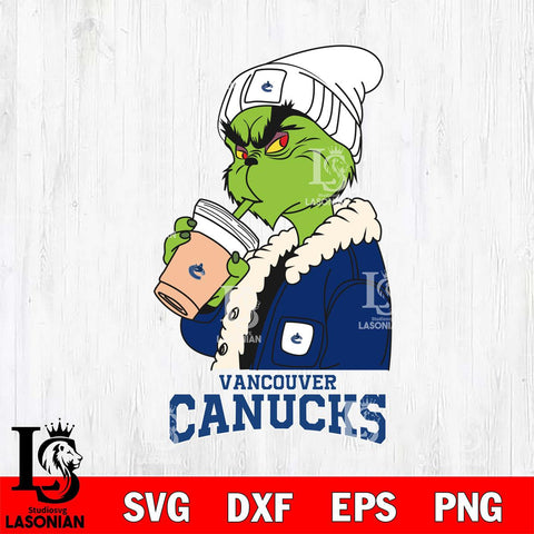 Vancouver Canucks Grinch Bougie Football Svg Eps Dxf Png File, Digital Download, Instant Download