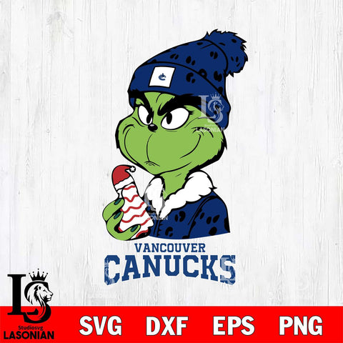 Vancouver Canucks Grinch Tree Cake Svg Eps Dxf Png File, Digital Download, Instant Download