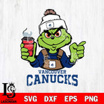 Vancouver Canucks Grinch with coffee Svg Eps Dxf Png File, Digital Download, Instant Download