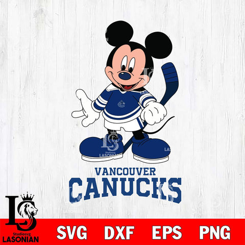Vancouver Canucks Mickey NHL Hockey SVG DXF EPS PNG FILE,NHL File Cut,Disney Digital Download,Instant Download, Silhouette