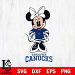 Vancouver Canucks Minnie Mouse NHL Hockey SVG DXF EPS PNG FILE,NHL File Cut,Disney Digital Download,Instant Download, Silhouette