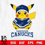 Vancouver Canucks Pikachu NHL Hockey SVG DXF EPS PNG FILE,NHL File Cut,Disney Digital Download,Instant Download, Silhouette