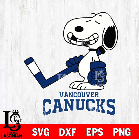 Vancouver Canucks Snoopy NHL Hockey SVG DXF EPS PNG FILE,NHL File Cut,Disney Digital Download,Instant Download, Silhouette