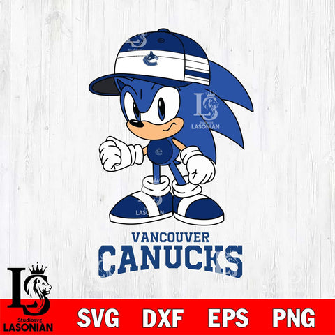 Vancouver Canucks Sonic NHL Hockey SVG DXF EPS PNG FILE,NHL File Cut,Disney Digital Download,Instant Download, Silhouette