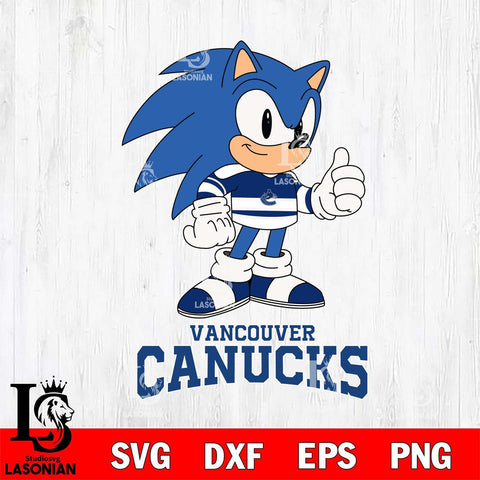 Vancouver Canucks Sonic like NHL Hockey SVG DXF EPS PNG FILE,NHL File Cut,Disney Digital Download,Instant Download, Silhouette