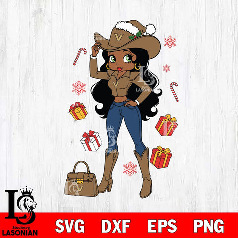 Vanderbilt Commodores Betty Boop Cowboy File Cut, NCAA SVG DXF EPS PNG PDF File, Digital Download , Criucut , Silhouette