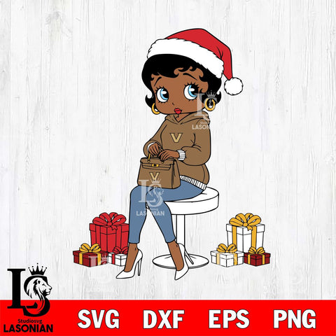 Vanderbilt Commodores Betty Boop Sit Christmas File Cut, NCAA SVG DXF EPS PNG PDF File, Digital Download , Criucut , Silhouette