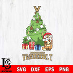 Vanderbilt Commodores Bluey Chilli Christmas Tree Svg Eps Dxf Png File, Digital Download