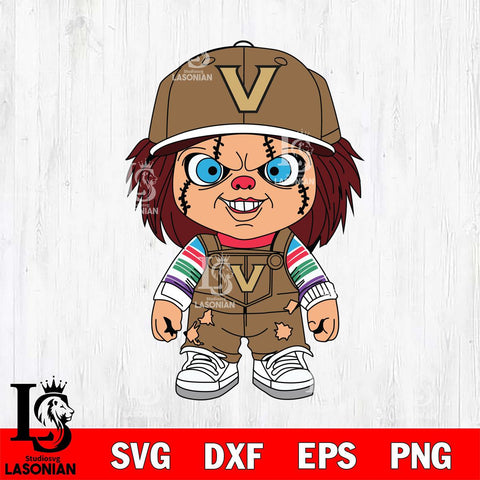 Vanderbilt Commodores Chucky Football Horror Halloween Svg Eps Dxf Png File, NCAA svg, Digital Download, Instant Download