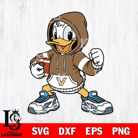 Vanderbilt Commodores Donald Duck Disney Christmas File Cut, NCAA SVG DXF EPS PNG FILE, Digital Download , Criucut , Silhouette