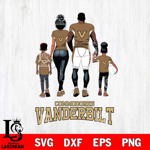 Vanderbilt Commodores Family Love Rugby SVG DXF EPS PNG FILE,NCAA SVG, Father day Digital Download,Instant Download, Silhouette