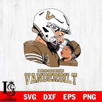 Vanderbilt Commodores Father And Child Rugby SVG DXF EPS PNG FILE,NCAA SVG, Father day Digital Download,Instant Download, Silhouette