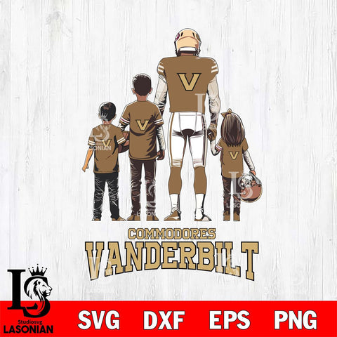 Vanderbilt Commodores Father Football SVG DXF EPS PNG FILE,NCAA SVG, Father day Digital Download,Instant Download, Silhouette