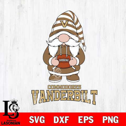 Vanderbilt Commodores Gnome Football File Cut, NCAA SVG, Digital Download , Criucut , Silhouette