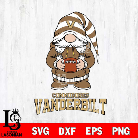 Vanderbilt Commodores Gnome Sport File Cut, NCAA SVG, Digital Download , Criucut , Silhouette