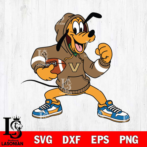 Vanderbilt Commodores Goofy Disney Football Christmas File Cut, NCAA SVG DXF EPS PNG FILE, Digital Download , Criucut , Silhouette