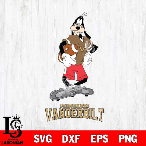 Vanderbilt Commodores Goofy Player SVG DXF EPS PNG FILE,NCAA svg ,Football Digital Download,Instant Download, Silhouette