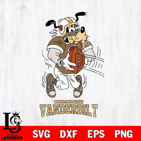 Vanderbilt Commodores Goofy Sport Football SVG DXF EPS PNG FILE,NCAA svg ,Football Digital Download,Instant Download, Silhouette