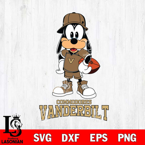 Vanderbilt Commodores Goofy rugby SVG DXF EPS PNG FILE,NCAA svg ,Football Digital Download,Instant Download, Silhouette