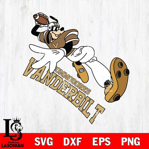 Vanderbilt Commodores Goofy rugby player SVG DXF EPS PNG FILE,NCAA svg ,Football Digital Download,Instant Download, Silhouette