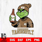 Vanderbilt Commodores Grinch Drinking Beer Christmas Cut Files Cricut, Svg Dxf Eps Png file, Digital download , Silhouette