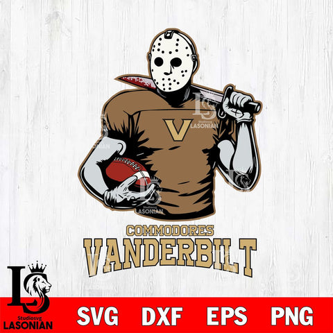 Vanderbilt Commodores Jason Voorhees 9 Svg Eps Dxf Png File, Digital Download