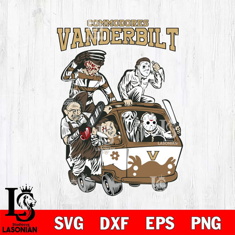 Vanderbilt Commodores Jason Voorhees Horror 10 Svg Eps Dxf Png File, NCAA svg, Digital Download, Instant Download